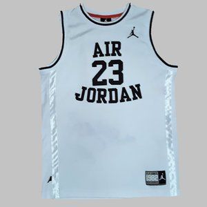 Jordan White/Dark Blue Sleeveless Top